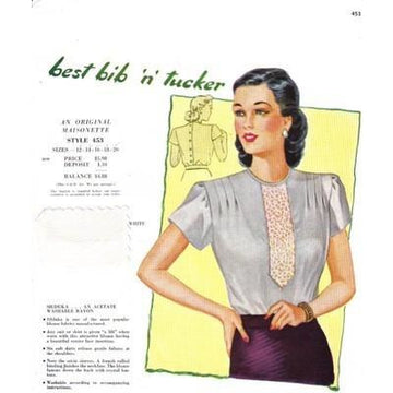 VINTAGE MAISONETTE FABRIC SWATCH 1940S 8X11 453 453 - The Best Vintage Clothing
