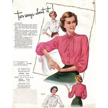 VINTAGE MAISONETTE FABRIC SWATCH 1940S 8X11 463 463 - The Best Vintage Clothing
