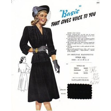 VINTAGE MAISONETTE FABRIC SWATCH 1940S 8X11 650 650 - The Best Vintage Clothing
