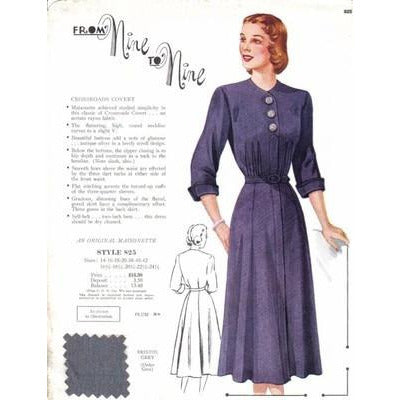 VINTAGE MAISONETTE FABRIC SWATCH 1940S 8X11 825 825 - The Best Vintage Clothing
