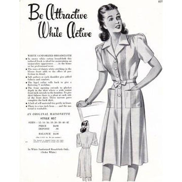 VINTAGE MAISONETTE FABRIC SWATCH 1940S 8X11 857 857 - The Best Vintage Clothing
