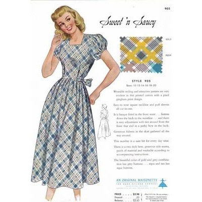 Vintage Maisonette Fabric Swatch 1940s 8x11 905 On Sale Maisonette