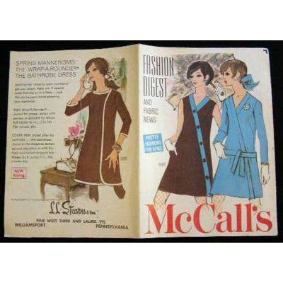 Vintage McCalls Fashion Catalogue Digest And Fabric News April 1968 - The Best Vintage Clothing
