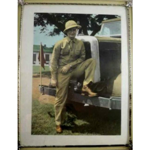 Vintage Military Personnel Print Soldier & Truck Framed WW2 1940s Cart2cart The Best Vintage Clothing