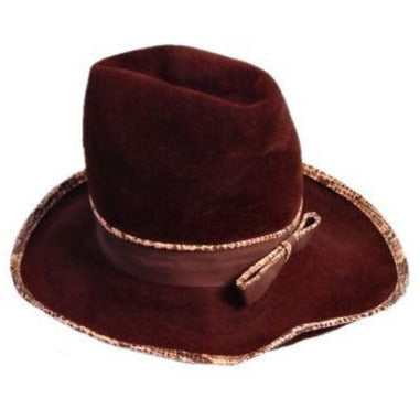 Vintage Ladies Mr. John Jr Faux Snakeskin Hat & Purse 1970S Brown Handbags Mr. John