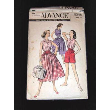 Vintage Pattern Advance Playwear Short Set 1950S - The Best Vintage Clothing

