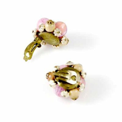 Vintage Pink/Salmon Clip-On Earrings W Germany 1950S On Sale The Best Vintage Clothing