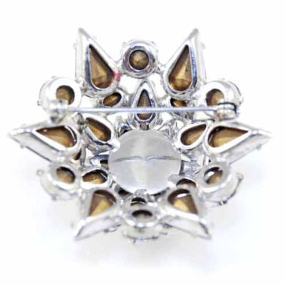 Vintage Prong-Set Rhinestone Dome Brooch 1940S On Sale The Best Vintage Clothing