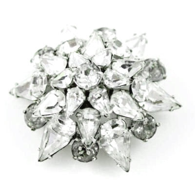 Vintage Prong-Set Rhinestone Dome Brooch 1940S On Sale The Best Vintage Clothing