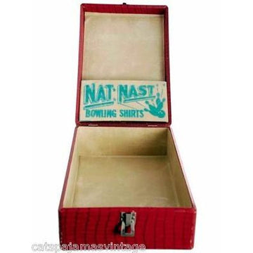 Vintage Red Faux Alligator Nat Nast Bowling Shirt Display Box 1950s - The Best Vintage Clothing
 - 1