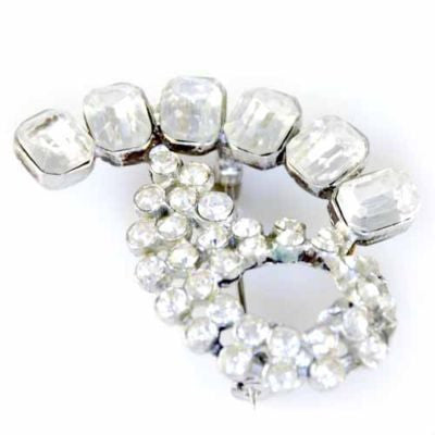 Vintage Rhinestone Cocktail Brooch Pin 1940S Large & Unique On Sale The Best Vintage Clothing