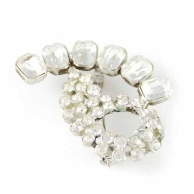 Vintage Rhinestone Cocktail Brooch Pin 1940S Large & Unique On Sale The Best Vintage Clothing