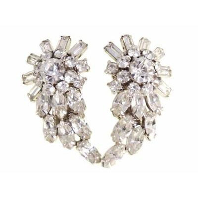 Vintage Rhinestone Earrings Great Shape Super Sparkles - The Best Vintage Clothing
 - 1