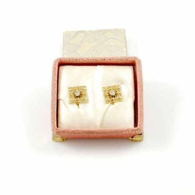Vintage Screw-Back Goldtone Filigree Earrings 1940S In Presentation Box On Sale The Best Vintage Clothing