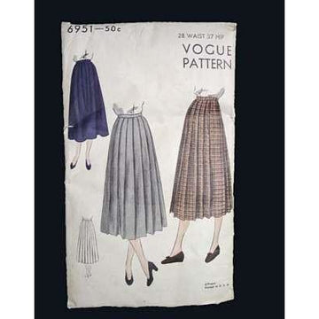 Vintage Sewing Vogue  Pattern #6951 Skirt - The Best Vintage Clothing

