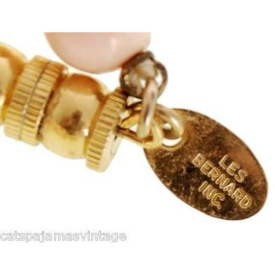 Vintage Signed Jewelry Les Bernard Necklace Huge Natural Pink Shells Wowsa Jewelry Les Bernard