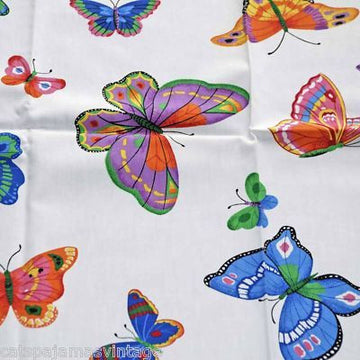 Vintage Textile Yardage Fabric Cranston Print Works Butterflies 44"W x 68"L - The Best Vintage Clothing
 - 1