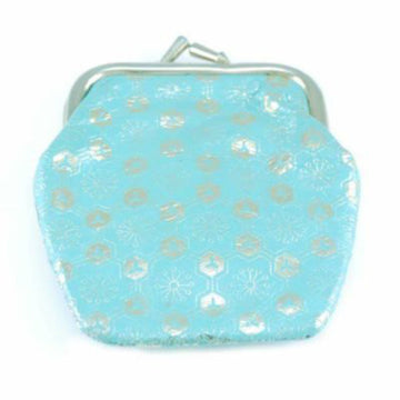 Pretty Vintage Turquoise & Gold Embossed Leather Change Purse 1950S - The Best Vintage Clothing
 - 1