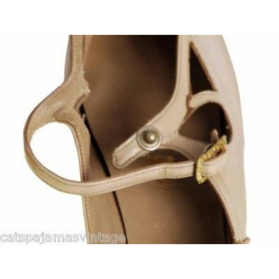 Vintage Shoes Tan/Snakeskin Leather Heel 1920s WALK OVER NIB#8 EU 36 US 6 N Shoes,Women's,On Sale Walk Over