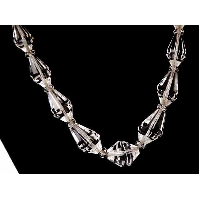 Vintage Estate Jewelry Art Deco Rock Crystal Necklace Sterling Clasp 1920S Women's,Jewelry The Best Vintage Clothing