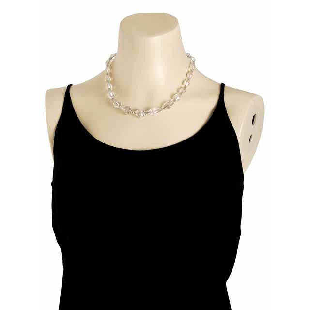 Vintage Estate Jewelry Art Deco Rock Crystal Necklace Sterling Clasp 1920S Women's,Jewelry The Best Vintage Clothing