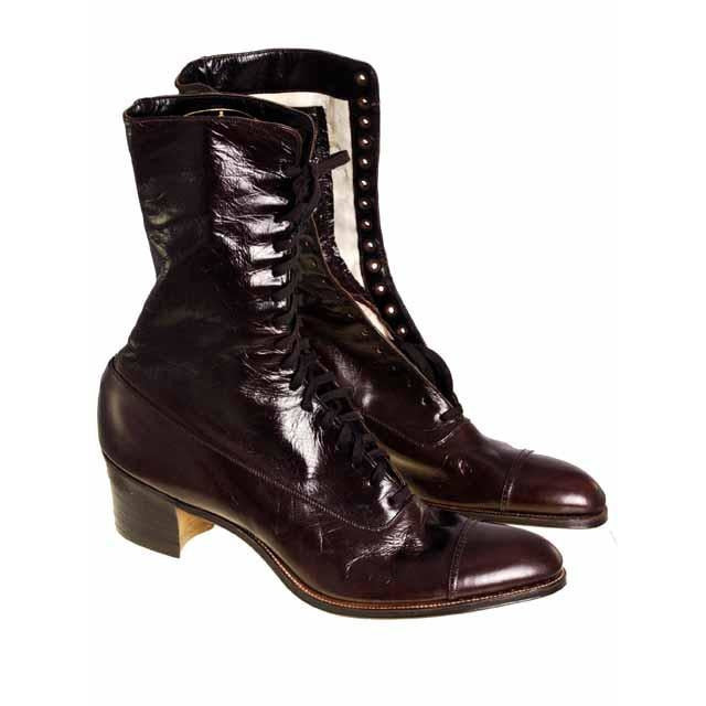 Brown Leather Kid Victorian Lady High Top Lace Boots NIB Walk Over Sz 6.5N EU37 Women's,Shoes,On Sale Walk Over