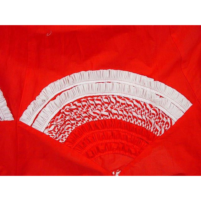 Vintage Dress Red Rockabilly Circle Skirt Outfit Fans Detail 1950S 34-24-Free Cart2cart The Best Vintage Clothing