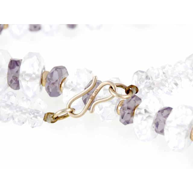Vintage Estate Jewelry Necklace Rock Crystal Amethyst Beads 14K Jewelry The Best Vintage Clothing