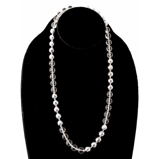 Vintage Estate Jewelry Necklace Rock Crystal/Silver Beads 1920S Women's,Jewelry The Best Vintage Clothing