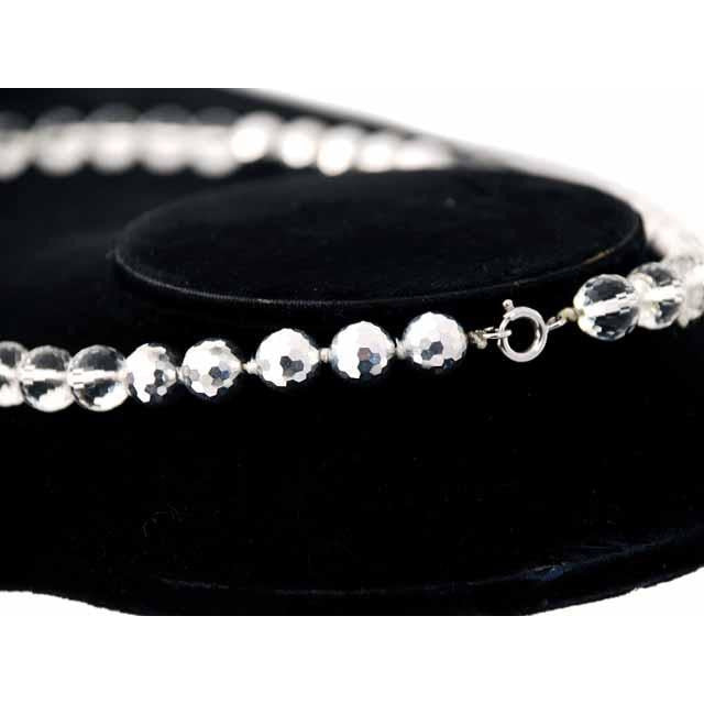 Vintage Estate Jewelry Necklace Rock Crystal/Silver Beads 1920S Women's,Jewelry The Best Vintage Clothing