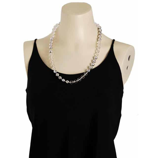 Vintage Estate Jewelry Necklace Rock Crystal/Silver Beads 1920S Women's,Jewelry The Best Vintage Clothing