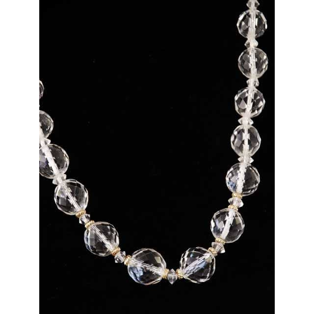 Vintage Estate Jewelry Necklace Rock Crystal Beads 14K 36" 1920 Women's,Jewelry The Best Vintage Clothing