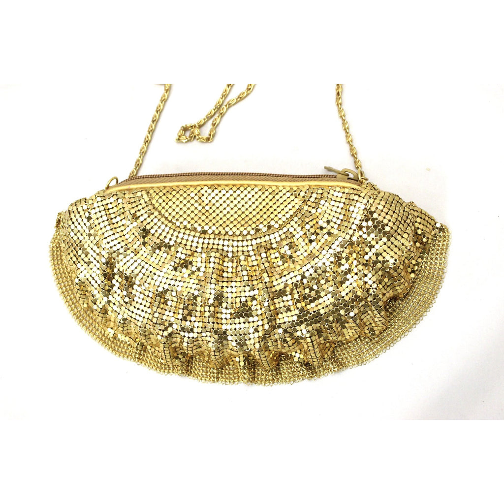 Vintage 1980s Braciano Gold Mesh Bag Clutch/ Shoulder Bag 1980s vintage purse The Best Vintage Clothing