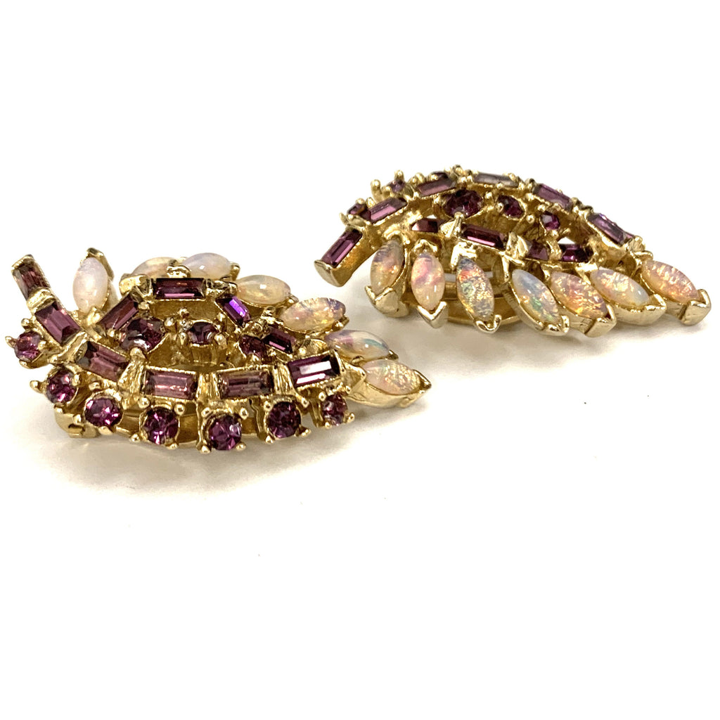 Vintage Earrings Bellini Purple/Moonstone 1950S Cart2cart Bellini