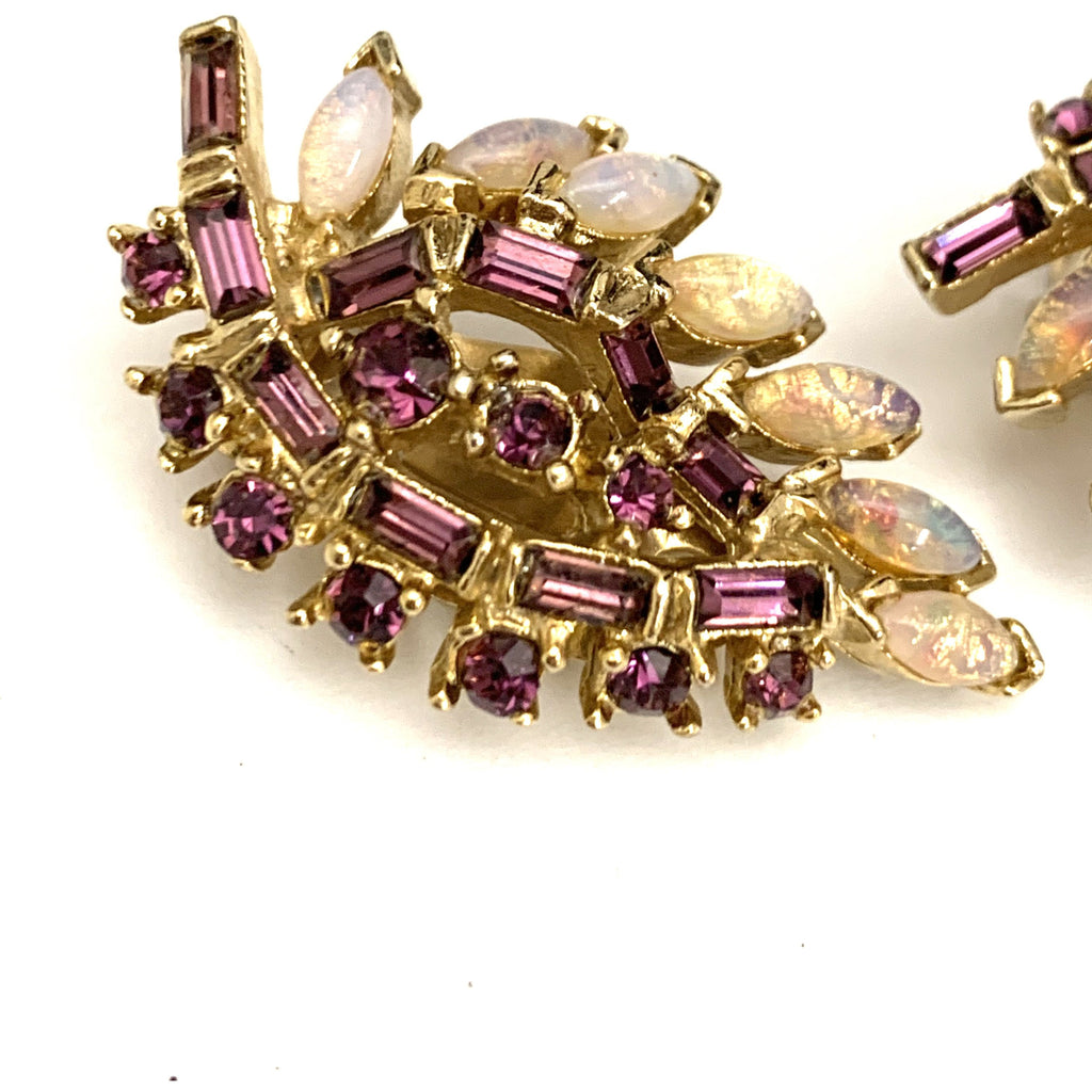 Vintage Earrings Bellini Purple/Moonstone 1950S Cart2cart Bellini