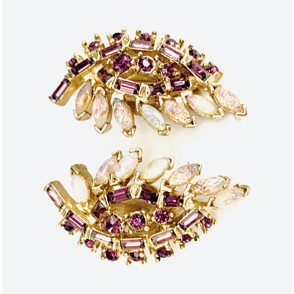 Vintage Earrings Bellini Purple/Moonstone 1950S Cart2cart Bellini