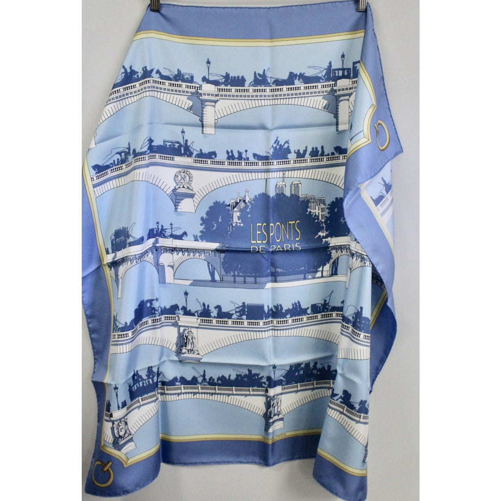 Hermès silk scarf NIB Les Ponts 35” Silk Gift Box Retired The Best Vintage Clothing