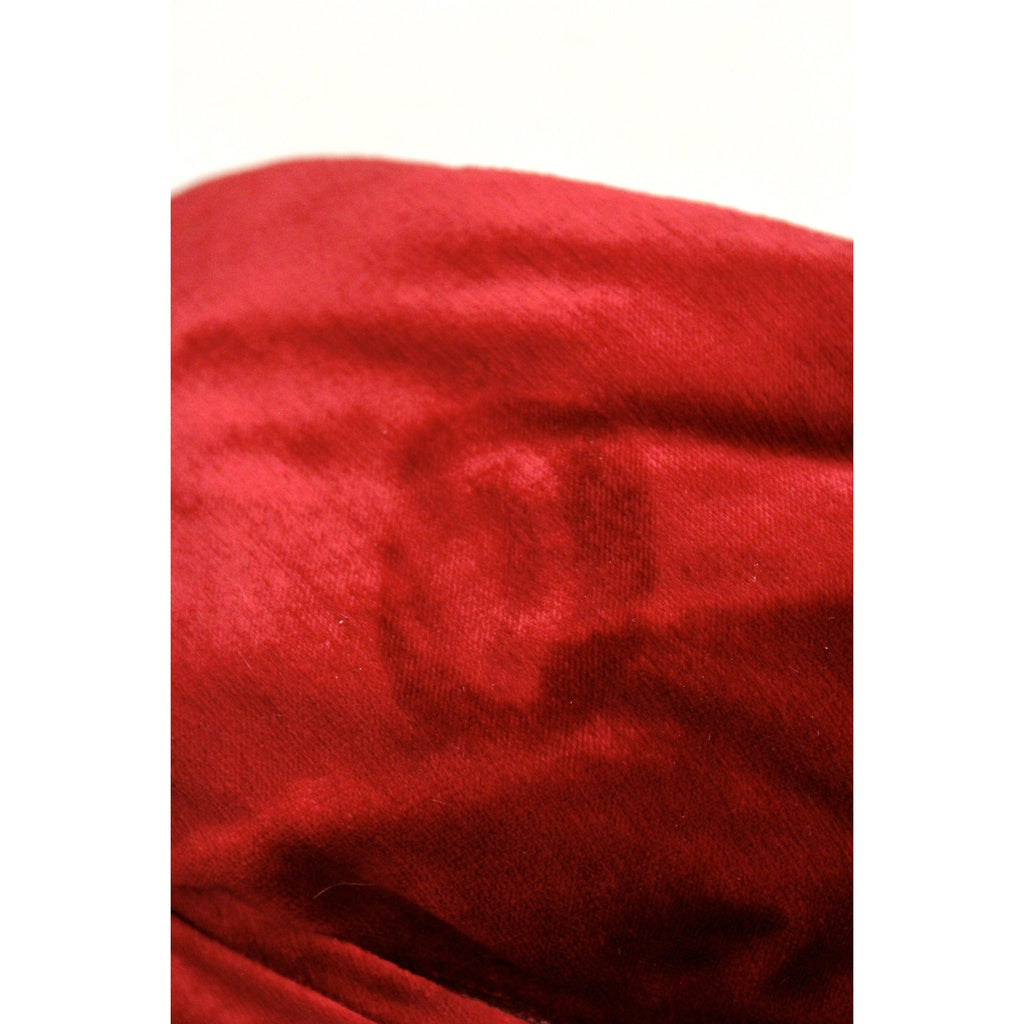 Red Velvet Vintage Turban Hat 1940s 22" Small Head The Best Vintage Clothing