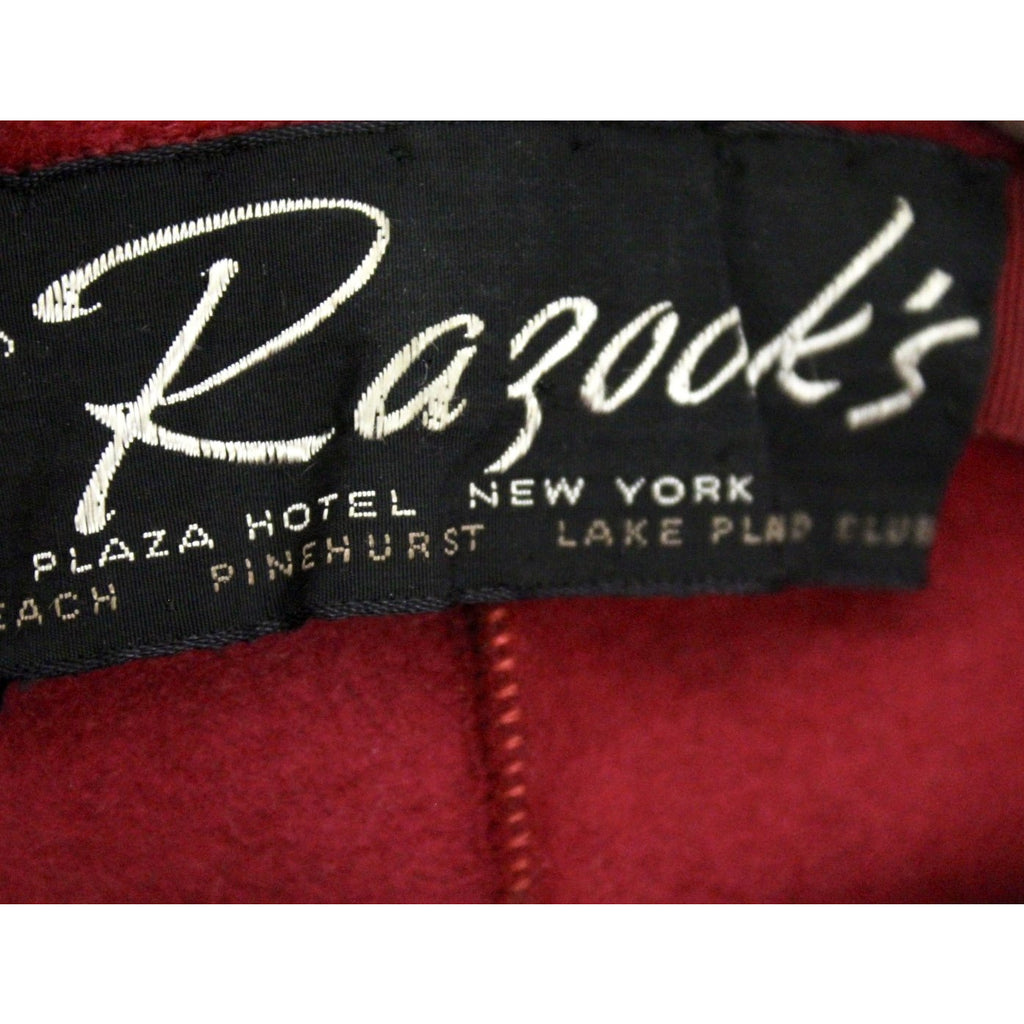 Vintage Womens Red Dark Pink Veiled Hat 1940s WW2 Razooks Plaza Hotel Guernsey Pie The Best Vintage Clothing