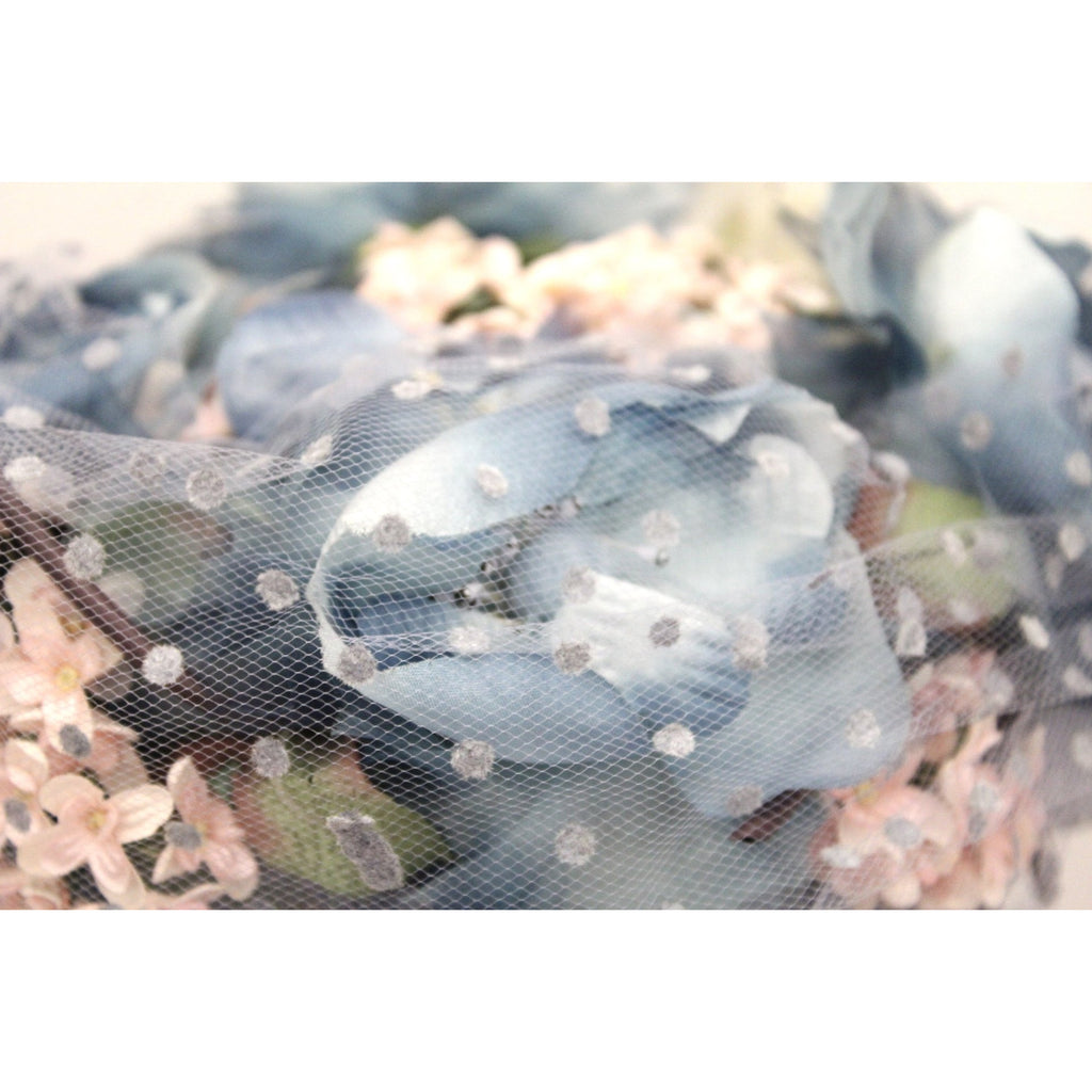 Vintage Womens hat 1940s Frank Palma Jr. Pillbox Blue Garden Party Flowers O/S The Best Vintage Clothing