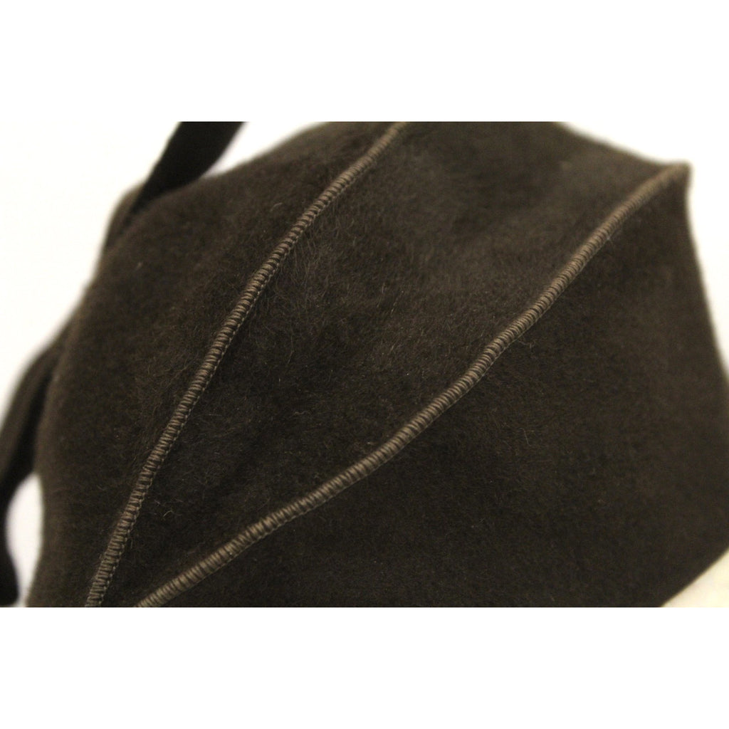 Vintage Womens Felt Hat Late 1930s Military Style Brown O/S The Best Vintage Clothing