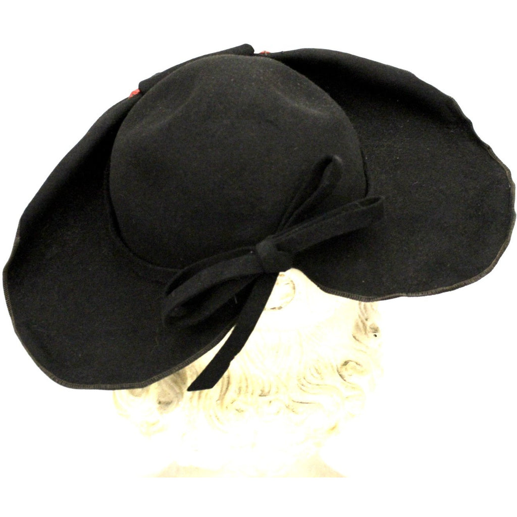 Vtg 1930s Lazarus Semi-Cloche Black Red Green Jewels Guernsey Pie The Best Vintage Clothing