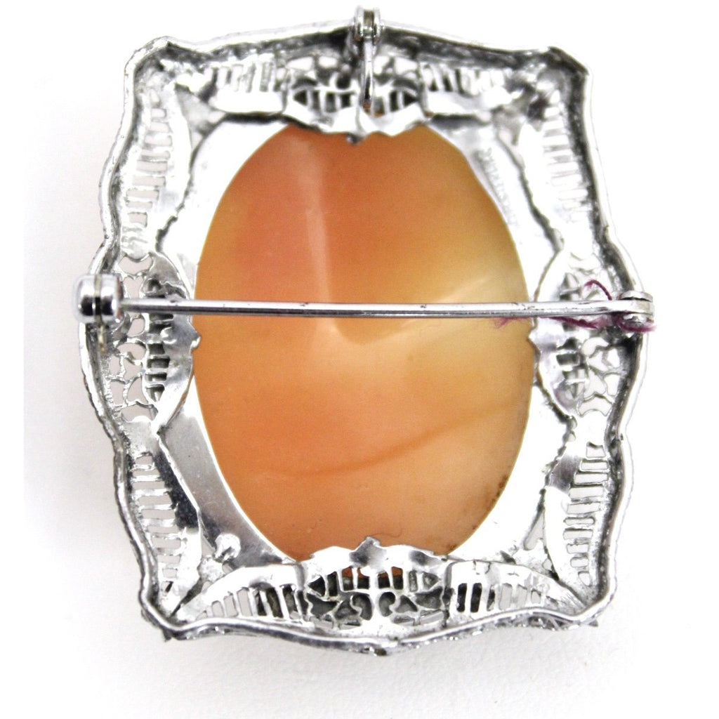 Antique Victorian Otsby Barton Shell Cameo OB Sterling Titanic Provenance Filigree The Best Vintage Clothing