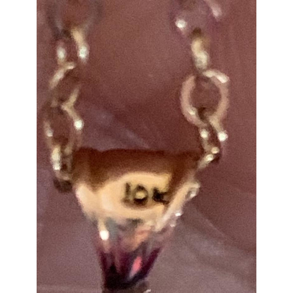 Vintage Shell Cameo Pearls 10K Necklace 14K Chain 16" Dainty Small Rolo Chain 4g The Best Vintage Clothing