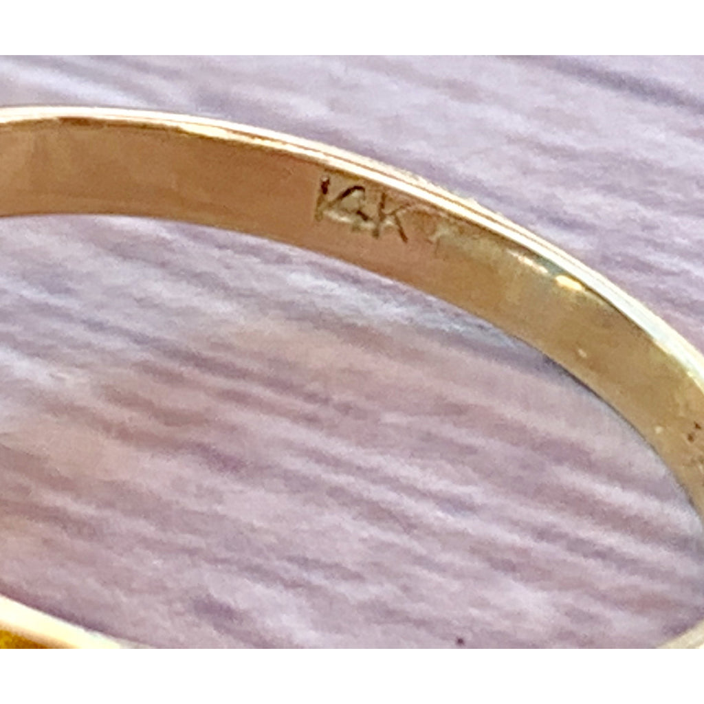 Natural Amethyst Diamonds 14KT Gold Statement Ring Ladies sz 10 1960s Vintage The Best Vintage Clothing