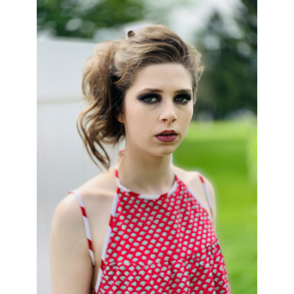 Vintage Marimekko Dress 1968 RARE S/M Halter Style Red Green Mini Print marimekko The Best Vintage Clothing