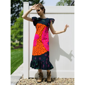 Marimekko ”Semiramis” by Katsuji Wakisaka Vintage Pinafore Dress S Vintage 1975 1970s marimekko The Best Vintage Clothing