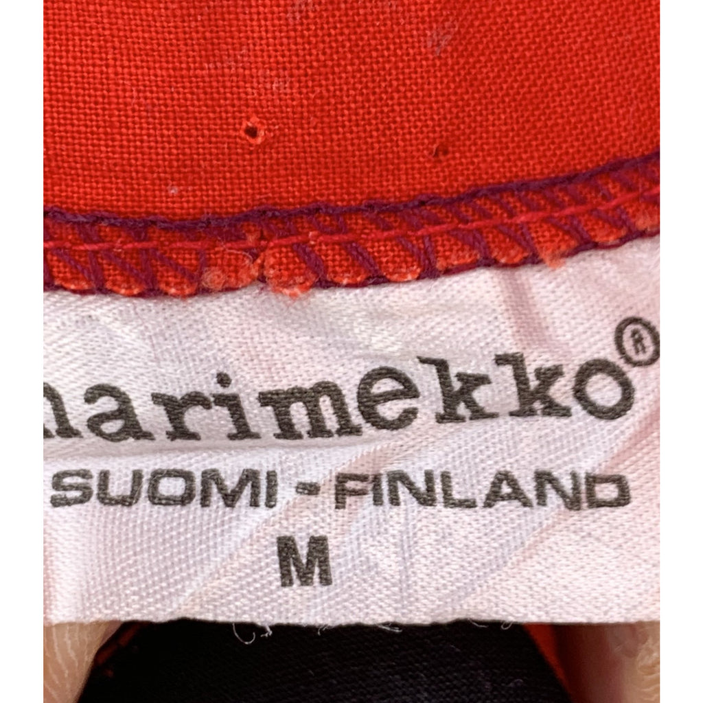 Vintage Marimekko Maxi Gown Red Black Cotton 1976 Sz M Striking marimekko The Best Vintage Clothing
