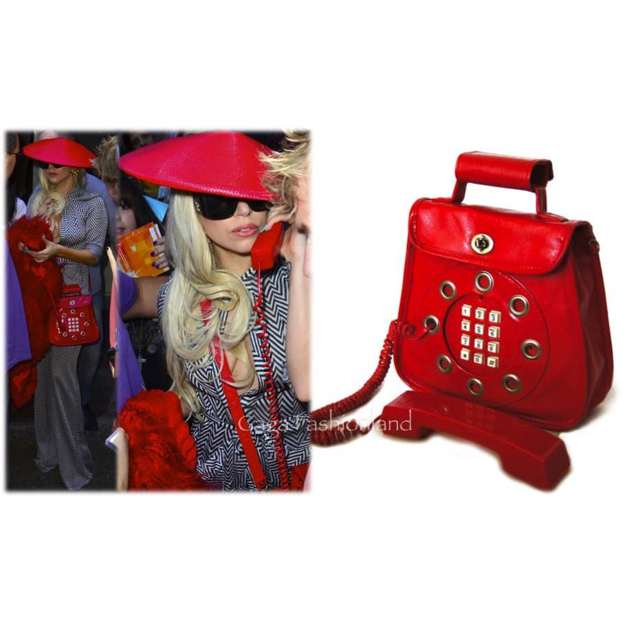 Vintage RARE Dallas Handbags Working Telephone Bag 1970s Red Vinyl Lady Gaga Handbags,New Arrivals Dallas Handbags