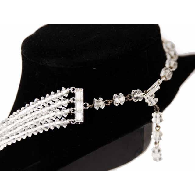 Petite Vintage Cut Glass 4 Strand Necklace 1940S On Sale The Best Vintage Clothing